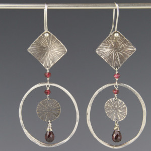 Deb-Fanelli-Earrings_Garnet-Hoops_2