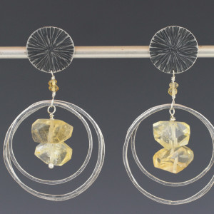 Deb-Fanelli-Earrings_Multi-Hoops-Citrine-Nuggets